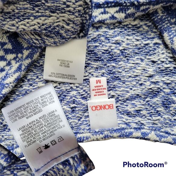 BONGO Blue&White Cropped, 1/2 Sleeve, M - Picture 7 of 9